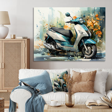 Scooter Business Class - Scooter Canvas Wall Art